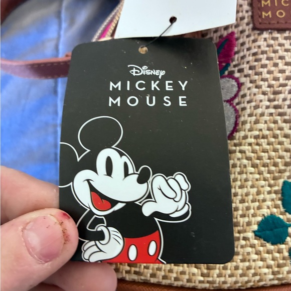 Disney Mickey Mouse Mini Bag with Floral Embroidery - Picture 3 of 8